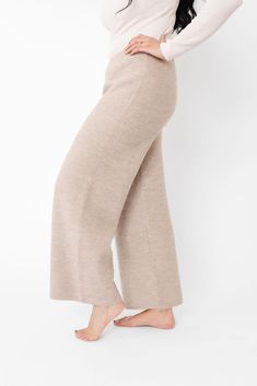 Loungewear made luxe.It doesn't get any cozier than these super-soft and stretchy wide leg pants. With an on-trend shape, you'll reach for them again and again. Super-soft, stretchy fabric Wide leg High rise waist Coordinates with cardigan & family pieces Wide Leg Pajama Pants, Knit Wide Leg Pants, Again And Again, Sweater Pants, Knit Pants, Stretchy Fabric, Style Me Pretty, Leg Pants, Dream Closet