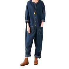 Introducing our dark wash. baggy denim overalls from the 2023 Autumn Collection ââ‚?the perfect mix of street style and sophistication!Why You Need It In Your WardrobeThese overalls are designed to embody the spirit of rebellion. being the ultimate balance between contemporary fashion and nostalgic street style. Crafted with a distinctive distressed pattern and baggy fit. they'll bring an edgy and effortless look to your wardrobe.Distinctive Features: Street Style: Inspired by the iconic street Dark Wash Utility Denim Jumpsuit, Utility Style Dark Wash Denim Jumpsuit, Oversized Utility Jeans For Fall, Casual Dark Wash Denim Overalls, Oversized Utility Denim Jeans, Utility Dark Wash Denim Jumpsuit With Pockets, Oversized Dark Wash Jeans With Pockets, Casual Relaxed Fit Overalls For Fall, Casual Fall Overalls With Relaxed Fit