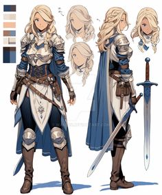 Knight Character Design, Female Armor, Japon Illustration, Dungeons And Dragons Characters, Medieval Clothing, Fantasy Armor, Armors