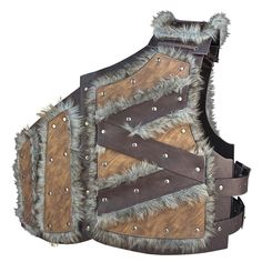 PRICES MAY VARY. COOL DESIGN- Special vintage design, stunning look with buckle closure, front and back two piece design connected by shoulder pieces to increase overall solidity and faux fur around the edges add a touch of wild beauty to this breastplate. QUALITY MATERIAL- Handcrafted with the atmosphere of the times, Faux Leather and Artificial Fur but has the feel of genuine leather, cheaper and more protective than genuine leather. We love animals and all the living kinds! ADJUSTABLE- One si Fur Shoulder Armor, Leather Chest Armor, Viking Armour, Chest Armor, Armor Medieval, Viking Armor, Costume Armour, Viking Costume, Shoulder Armor