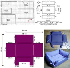 the floor plan and measurements for an easy foldable chair with storage compartment in it