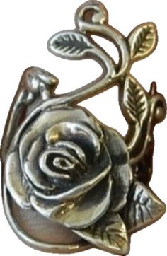 Nickel Free Silver Flower Ring, Silver Hallmarked Flower Ring, Rose Leaf, Princess Jewelry, Vintage Silver Rings, Rose Stem, Rose Leaves, Dog Pendant, Vine Design