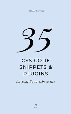 the book cover for 35 css code, snippets and plugins