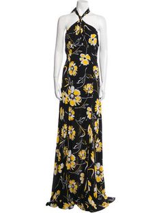 Michael Kors Silk Evening GownBlackFloral PrintHalterneckConcealed Zip Closure at SideDesigner Fit: Dresses by Michael Kors typically fit true to size. Michael Kors Floral Dress, Silk Long Dress, Silk Dress Long, Vintage Holiday Dress, Designer Gifts, Holiday Dresses, Sweater Accessories, Kids Design, Handbags On Sale