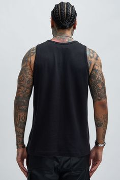 Available In Black. Scoop Neck Sleeveless 100% Cotton Imported | Mens Randall Textured Tank in Black size Medium by Fashion Nova Textured Tank Top, Promotional Events, Mens Tees, Black Fashion, Fashion Nova, Scoop Neck, Tank Top, Size Medium, Tank Tops