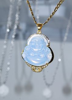 Opalite Buddha South Central La, Dope Jewelry Accessories, Handmade Jewlery, South Central, Buddha Pendant, Dope Jewelry, Figaro Chain, Figaro Chains, Style Gift