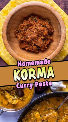 A bowl of curry pasta and a curry with a text overlay title. Slow Cooker Curry Recipes, Korma Paste, Healthy Curry Recipe, Korma Curry, Healthy Curry, Slow Cooker Curry, Fakeaway Recipes, Korma Recipe