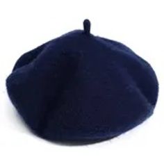 a blue hat is shown on a white background