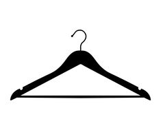 a black and white image of a hanger on a white background with clippings