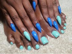 Cyan Nails Design, Dominican Republic Nails, Turquoise Nails Black Women, Carribean Blue Nails, Aqua Pedicure, Turquoise Pedicure, Pretty Tips, Pink Punk, Real Nails