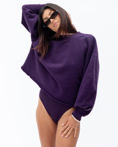 Field Day Sweatshirt - Legend (Size S/M) Left On Friday, Freda Salvador, Look Put Together, Sport Court, Purple Sweatshirt, Playsuit Dress, Field Day, California Love, Swim Shop