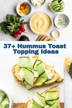 Hummus Toast Topping Ideas Hummus Toast Ideas, Roasted Grape Tomatoes, Savoury Finger Food, Beet Hummus, Protein Packed Snacks, Simple Green Salad