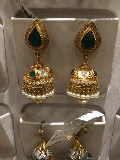 Jumki Buttalu Designs, Ruby Necklace Designs, Golden Jewellery, Haram Designs, Diamond Earrings Design