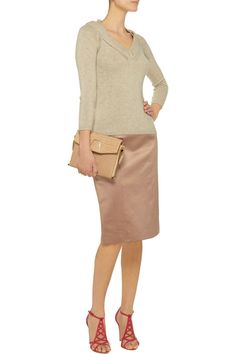 AUTHENTIC BURBERRY PRORSUM CASHMERE SWEATER Color: Trench MSRP $795.00 New with tag                                                                                                                                                                                                                               Women's size: XL                                                             Measurements: underarm to underarm - 20" (51 cm)                                                                                                                                                                        inside arm length - 16" (40.5 cm)                                   length, straight down center of back - 26" (66 cm) (measurements taken outside of garment when garment is lying flat unstretched;  pl Elegant Fitted Formal Sweater, Elegant Spring Sweater For Business Casual, Elegant Sweater For Work In Spring, Elegant Spring Sweater For Workwear, Elegant Spring Sweater For Work, Elegant Crew Neck Sweater For Work, Elegant Fitted Sweater For Business Casual, Elegant Evening Sweater With Crew Neck, Chic Long Sleeve Sweater For Formal Occasions