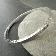 Sterling Silver Bangle Modern Ladies Bangle Contemporary Chunky Silver Jewellery, Jewelry Making Workshop, Modern Bangle, Ladies Bangles, Modern Silver Jewelry, Hammered Bangles, Wire Bangles, Silver Jewelry Design, Sterling Silver Bangle