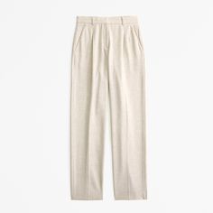 Elevate your wardrobe with the A&F Quinn Tailored Pant, a perfect blend of sophistication and comfort. Designed for the modern woman, these pants feature:

- Size: 34 SHORT
- Color: Oatmeal
- Material: Polyester, Viscose, Elastane
- Gender: Female
- High-rise with a straight-leg silhouette
- Slimmer leg shape compared to our Sloane pant
- Clean fixed waistband with figure-flattering pleat detail
- Functional pockets and zipper

Crafted in a premium menswear fabric, the Quinn Tailored Pant offers Beige Straight Pants For Workwear, Beige Straight Bottoms For Workwear, Beige Pants With Welt Pockets, Beige Bottoms For Business Casual With Straight Hem, Neutral Straight Leg Pants With Welt Pockets, Neutral Straight Leg Bottoms With Welt Pockets, Neutral Straight Pants With Welt Pockets, Classic Relaxed Fit Neutral Pants, Classic Neutral Pants With Relaxed Fit