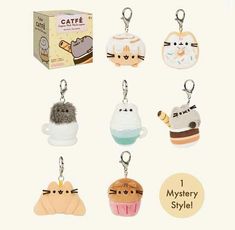 the keychain has different types of food on it