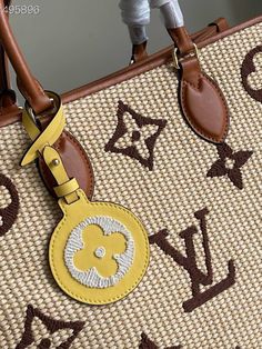 Louis Vuitton OnTheGo MM Tote Bag Monogram Raffia Tan For Women, Women’s Handbags, Shoulder Bags 13.8in/35cm LV M57707 Onthego Mm, Louis Vuitton Onthego, Louis Vuitton Mm, Tan Handbags, Embroidered Monogram, Recycled Cotton, Dior Bag, Leather Handle, Wallet Case