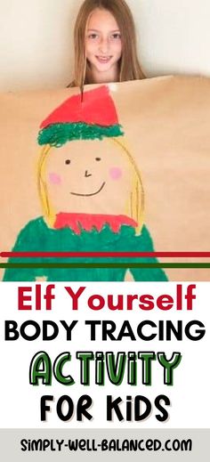 Remember having someone trace the outline of your body on a sheet of butcher paper as a kid? Super fun right? Well, I came up with a Christmas version that is perfect for the holidays. This body tracing activity allows kids to transform themselves into an elf! #sofun Easy Christmas Art, Christmas Family Activities, Christmas Minimalist, Craft For Christmas, Christmas Activities For Families, Tracing Activity, Elf Yourself, Kids Craft Supplies, Fun Christmas Activities