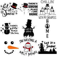 snowman svg files for silhouettes and cut outs