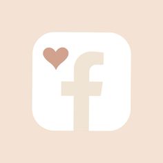 the facebook logo with a heart on it