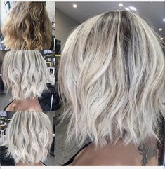 Short Platinum Blonde Hair, 50 Hair, Medium Length Haircut, Bangs Short, Hacks Clothes, Hair Color For Women