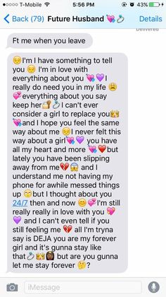 two texts that are being used to describe someone's love for him and her