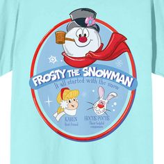 frosty the snowman t - shirt with an image of peter rabbit and friends