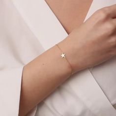 14K Gold Lucky Star Charm Bracelet – FERKOS FJ Star Charm Bracelet, White Gold Pendant, Lucky Star, Star Charms, Gold Yellow, Gold Pendant, Gold Color, Charm Bracelet, White Gold