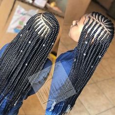 Deep Side Part, Kid Braid Styles, Braiding Styles, African Hair Braiding Styles, Long Box Braids, Fulani Braids