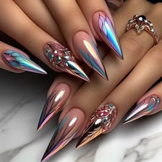 When you love my designs, please don't forget to follow my profile :) Everyday Nails, Fly Nails, Fresh Nails, Galaxy Nail Art