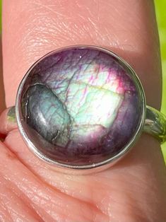 Red Flash Labradorite Ring Size 9.5 - Morganna’s Treasures Trust In The Universe, Pink Opal Ring, Pursue Your Dreams, Peruvian Opal, Coral Ring, Green Copper, Leaf Ring, Labradorite Ring, Agate Ring