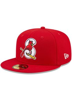 This Springfield Cardinals Red Fitted Hat features a front embroidered team logo with fitted sizing. You'll be ready to show your Cardinals pride with this Cap! Go Cardinals! Red Collegiate Hat For Sports Events, Red Fitted Hat For Sports Events, Red Sports Fan Hat For Sports Events, Red Fitted Hat With Flat Brim For Sports Events, Red Flat Brim Hat For Fan Gear, Red Curved Brim Hat For Fan Gear, Red Six-panel Hat For Sports Events, Curved Brim Fitted Hat With Embroidered Logo, Red Sports Fan Hat For Baseball Season