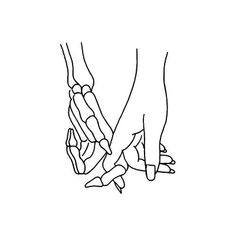 two hands holding each other with their fingers