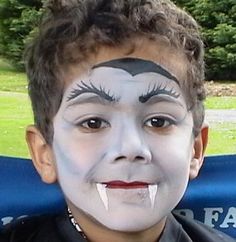 vampire face paint Kids Vampire Face Paint, Painting Vampire, Vampire Face Paint, Halloween Face Paintings, Face Painting Halloween Kids, Kids Halloween Face, Face Painting For Kids, Vampire Face, Dracula Costume