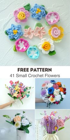 crochet flower patterns for small bouquets