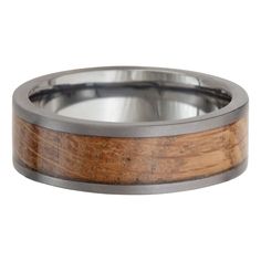 a wedding ring with wooden inlays