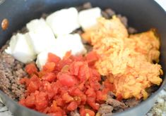 the food is prepared and ready to be put in the pot on the stove top