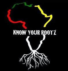 the words know your rootz are written in white on a black background with roots