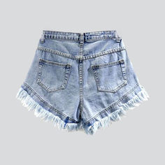 Make a fashion statement this summer with our 2023 Summer Collection's Distressed Hem Pearl Denim Shorts with Y2K style! Featuring a high-waisted. wide-leg fit with pearl embellishments and a zipper and button closure. these shorts are perfect for making a statement at any event.Distinctive Features: Y2K Style: Bring the nostalgia of the early 2000s to your wardrobe with this vintage-inspired piece. High-Waisted: Show off your curves in trend with a high-waisted look that flatters your figure. W Trendy High Rise Jean Shorts For Summer, Trendy High Rise Shorts For Summer, Summer Jeans With Frayed Hem And Short Cut, Chic Denim Bottoms With Built-in Shorts, Jeans With Built-in Shorts For Summer, Trendy Summer Cotton Jeans, Trendy High-waisted Shorts For Summer, Summer Wide Leg Jeans With Frayed Hem, Trendy Wide Leg Summer Shorts