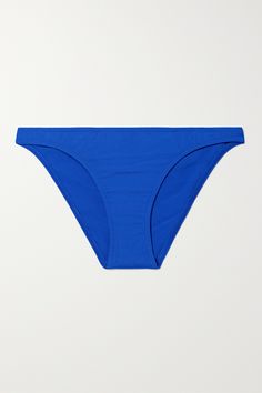 Eres' 'Les Essentiels' collection is full of of classic styles that you'll turn to summer after summer. Made from the label's smoothing  peau douce  fabric, these low-rise 'Fripon' bikini briefs are cut high at the sides to create the illusion of longer legs. Elegant Seamless Summer Bottoms, Classic Seamless Swimwear For Summer, Elegant Blue Seamless Swimwear, Classic Summer Swimwear For Poolside, Elegant Blue Elastane Swimwear, Chic Blue Pool Bottoms, Chic Blue Bottoms For Pool, Longer Legs, Long Legs