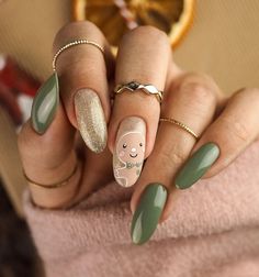 Gingerbread Christmas Nails, Christmas Nails Gingerbread, Gingerbread Nails, Bella Nails, Xmas Nail Art, December Nails, Classy Nail Designs, Nude Nail Designs