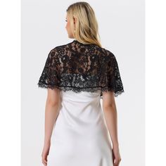 This semi-sheer evening shawl adorned with beautiful lace and a metal hook closure keeps it from falling off. This shawl can be used with your daily shoulder-off dress, sling, camisole dress, sleeveless top, and dress. It fits almost all women and girls. Suitable for Bridal, Wedding, Evening Party, Ball, Church, Tea party, Family Travel, Formal and Special Occasions. Also it can be used as a neckerchief, a bride gift, or leaving present as well. Shawls And Wraps Formal Lace, Elegant Lace Trim Shawl For Weddings, Black Wedding Shawl With Motifs, Elegant Fitted Shawl With Lace Trim, Church Tea Party, Elegant Black Lace Shawl, Evening Dress Wedding, Lace Shawls, Evening Shawls