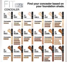 Concealer Maybelline, Fit Me Concealer, Skin Tone Makeup, Maybelline Concealer, Maybelline Fit Me Concealer, Foundation Swatches, Maybelline Fit Me Foundation, Fit Me Matte And Poreless, Oil Free Foundation