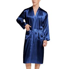 Season:Summer,Spring; Fabric:Polyester; Sleeve Length:Long Sleeve; Gender:Men's; Nightwear Style:Pajamas,Sleepwear,Silk Robe,Bath Gown; Style:Classic,Stylish,Fashion; Elasticity:Micro-elastic; Occasion:Daily,Bathing,Home,Bed; Details:Belt Included; Function:Soft,Comfort; Pattern:Plain; Neckline:V Neck; Listing Date:04/17/2024; Length [Top]:; Shoulder Width:; Bust:; Sleeve Length: Robe Sleepwear, Plain Fashion, Pajamas Silk, Men's Pajamas, Classic Home, Silk Robe, Sleepwear & Loungewear, Silk Pajamas, Mens Pajamas