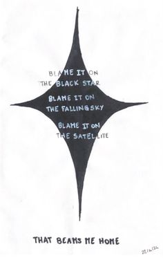 the black star has been drawn on paper