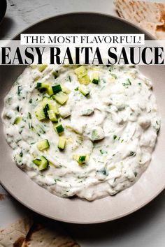 the most flavored easy ratta sauce is made with cucumbers and herbs