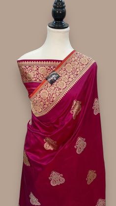 🚨Attention all saree lovers!🚨 Get ready to elevate your wardrobe with our stunning Magenta Pure Katan Silk Banarasi Handloom Saree! ✨ Featuring intricate Sona Roopa Kadua motifs, this saree is a true masterpiece. 💜 And the best part? It's now on sale for just ₹24999.00! Don't miss out on this steal deal. 💸 Shop now and add a touch of elegance to your collection. 💫 #BanarasiSaree #HandloomSaree #IndianFashion #SilkSaree #MagentaSaree #KaduaMotifs #SonaRoopa #PureKatanSilk #SareeLove #SareeGoals #SareeStyle Saree Styles, Saree Collection, Trinidad And Tobago, Silk Sarees