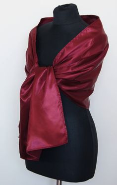 A very elegant satin shawl for your wedding party or evening dress. Made of luxury satin. Color: burgundy / wine color Size : 170 cm x 40 cm approx. You can use it as a wrap, shawl or stola. WE have matching satin bags in Etsy Shop! WE accept credit cards! Elegant Red Silk Shawl, Fitted Silk Shawl For Party, Silk Fitted Shawl For Parties, Elegant Red Shawl For Party, Elegant Red Shawl, Elegant Formal Shawl, Elegant Evening Wrap Shawl, Elegant Satin Shawl For Formal Occasions, Elegant Formal Shawl In Solid Color