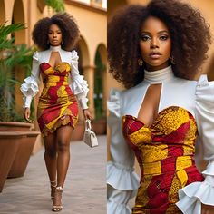 Ankara fashion Trendy Ankara Gown Styles, Graduation Outfits For Women, Dress For Chubby Ladies, African American Clothing, Kitenge Fashion, Cute Professional Outfits, Nigerian Lace Styles Dress, Elegant Dresses Short